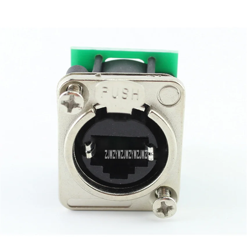 10pcs/lot Good Quality D-type Module RJ45 Socket Network Cable Connector Panel Mount Jack Chassis Panel Mount Connector ZE8FDP