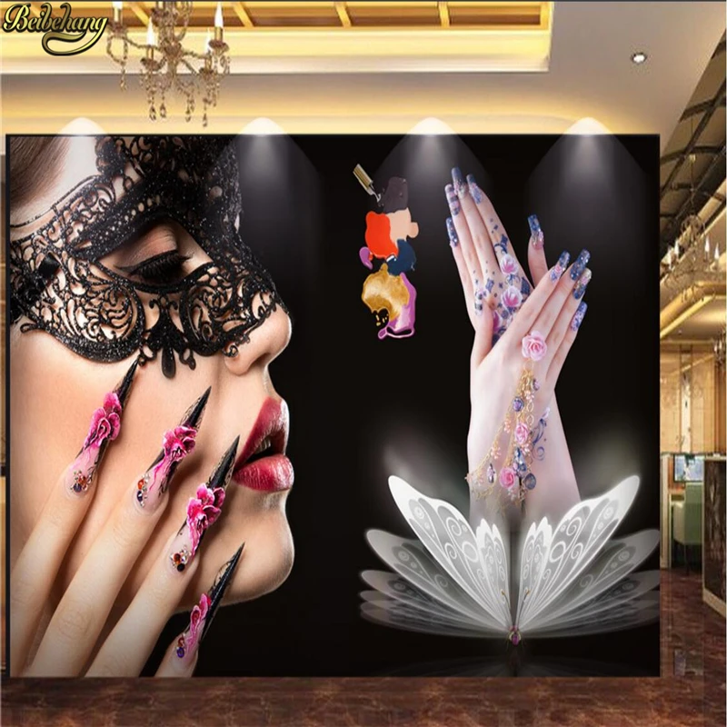 beibehang Custom photo wallpaper murals beauty salon nail decoration high-end murals wall background papel de parede wall paper