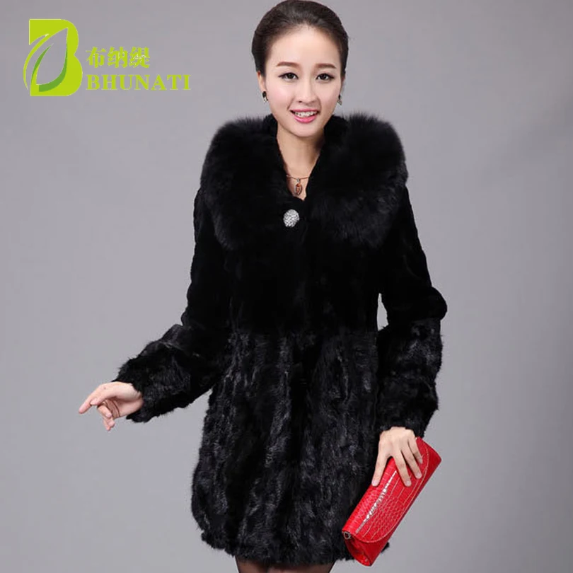 BHUNATI Jackets For Women Faux Fur Hooded Fashion Winter Fur Coat Long Outwear Warm Clothing Belt Plus Size Women Coats