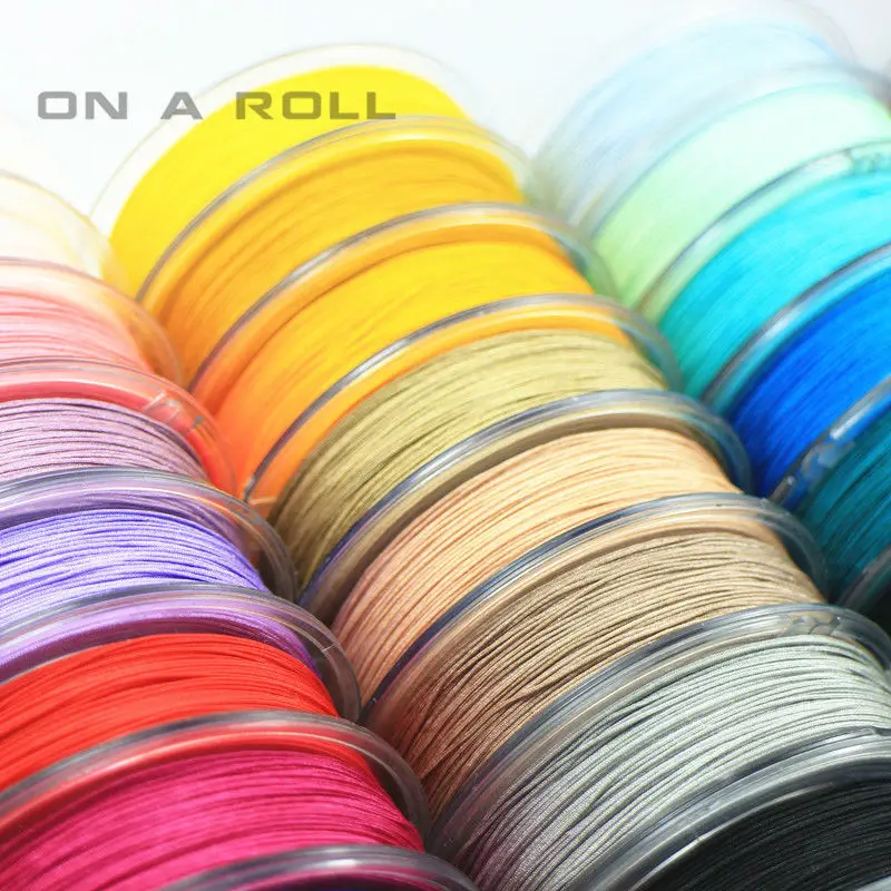 Fil de cordon en Nylon de 0.5mm, cordon en macramé avec nœud chinois, corde tressée pour bricolage, glands, perles, 45 m/rouleau