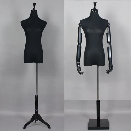 

High Qulity Half Body Torso Woman Manikin Cloth Fabric Adjustable Arms Female Display Mannequin