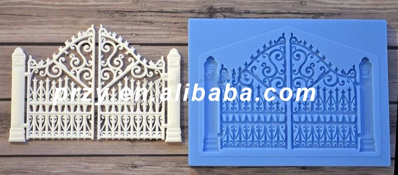 

Mold Silicone Openwork Gate Crafts Decorating Fondant Mold Silicone For Cake Decorations Moulds Silicone Rubber PRZY 001