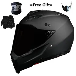Mate Black Dual Hilldown Off Road Motorcycle Helmet Dirt Bike Atv D.o.t Certified (mM, White Full Face Casco For Moto Sport