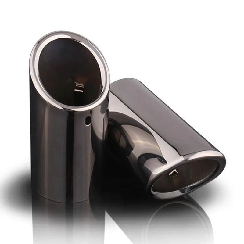 ZD 2PCS For Volvo XC60 S60 XC90 V40 V60 2011 2012 2013 2014 Stainless Steel Car Exhaust Tip Muffler Pipe Cover Accessories