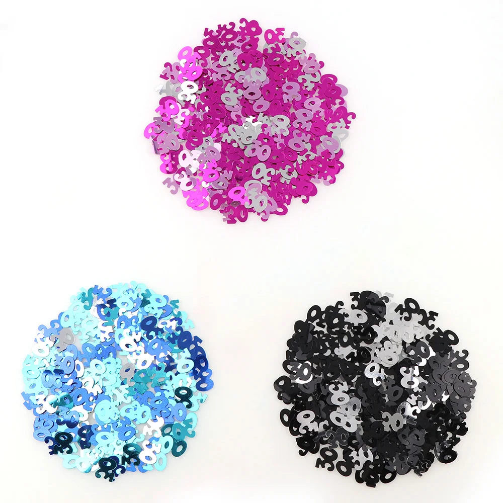15g  Digitals Figures 16 18 30 40 50 60 Confetti Happy Birthday Party Numbers Table Scatters Decorations Sprinkle Metallic