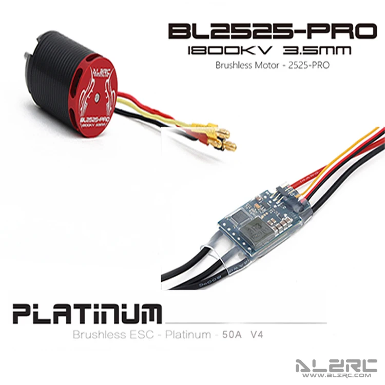 

ALZRC - Brushless Motor - 2525-PRO - 1800KV + V4 50A ESC for Devil X360 and GAUI X3