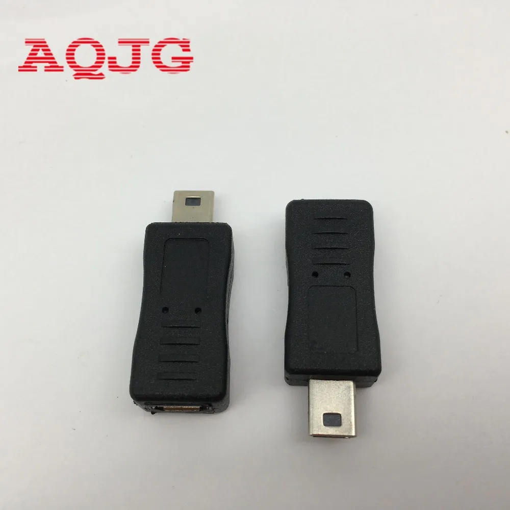 New Black Micro USB Female to Mini USB Male Adapter Converter Adaptor Promotion Hight quantity Extend adapter AQJG