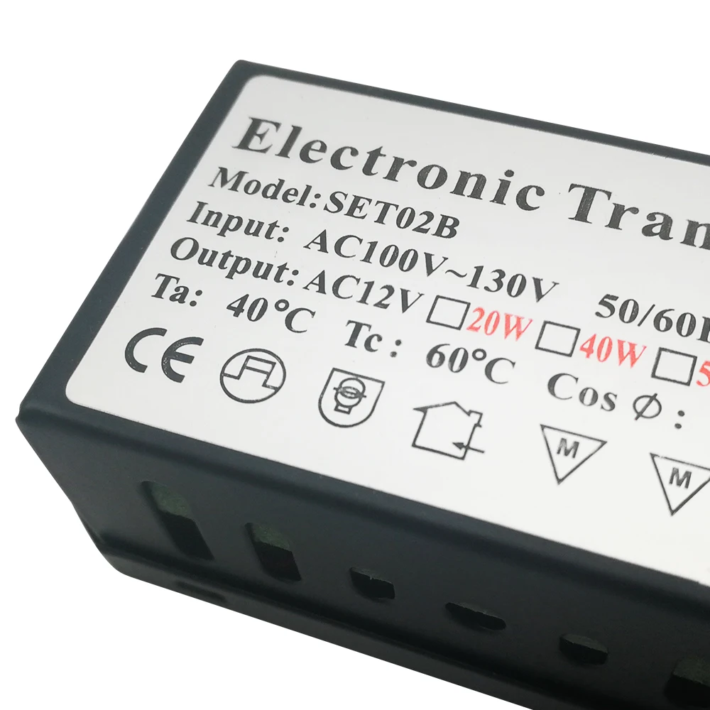Electronic Transformer 110V To AC 12V Power Supply 40W 60W 80W 105W 120W 160W For G4 Halogen Quartz Light Bead Crystal Droplight