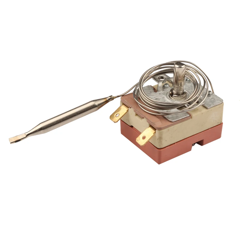 60-200 Celsius 2-pin Capillary Adjustable Temperature Control Switch - Dial Thermostat for Oven Heater Refrigerator