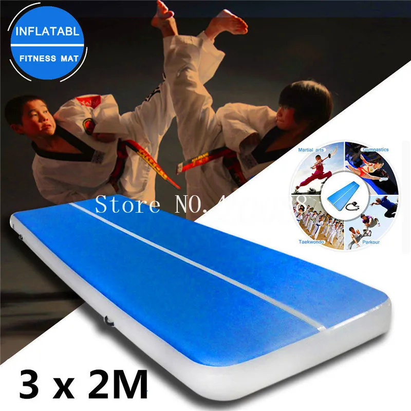 

Free Shipping 3*2*0.2m Inflatable Gymnastic Mat Professional Air Track Tumbling Mat with Pump