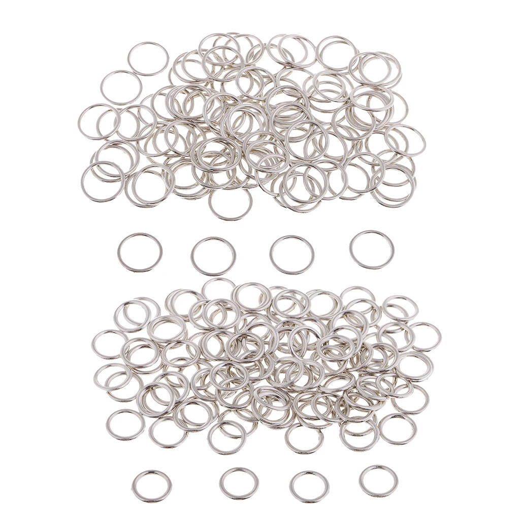 100 Pieces Alloy Bra Strap Adjuster Slider O Ring Lingerie DIY Sewing Crafts Silver