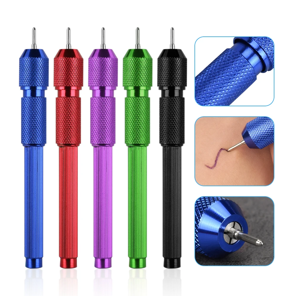 Tattoo Marker Pen Tattoo Supplies Microbalcing Pen Skin Marker Pen Scribe Tool Permanent Ink 1.6mm Ball for Dawing Flash