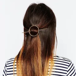 Newest fashion gold  color round  hairpin hairwear  hair best gift for women girl HA-76