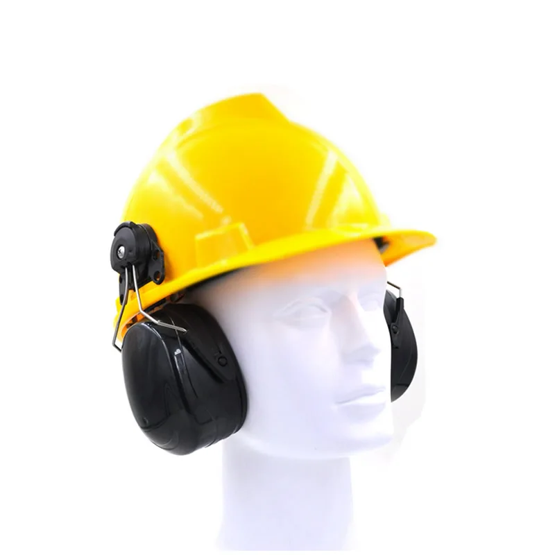 New Anti-noise On-Helmet Earmuffs Ear Protector For Safety Helmet Cap Use Factory Construction Work Safety Hearing Protection