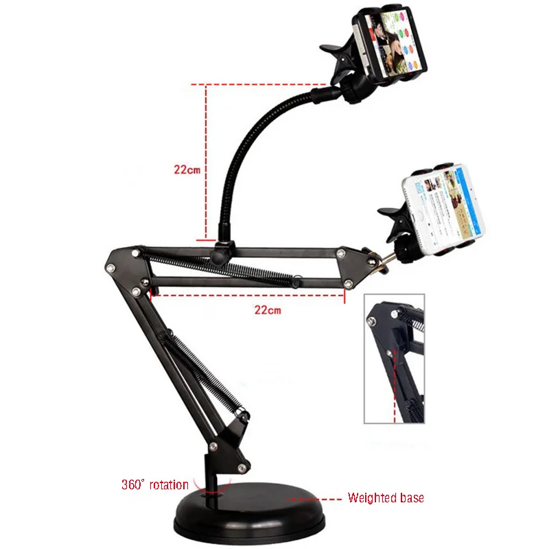 New Foldable Phone Holder Desktop Stands Brackets Lazy Mobile Phone Holder Tripods Mount for Recording Live Video Bloggers image 2