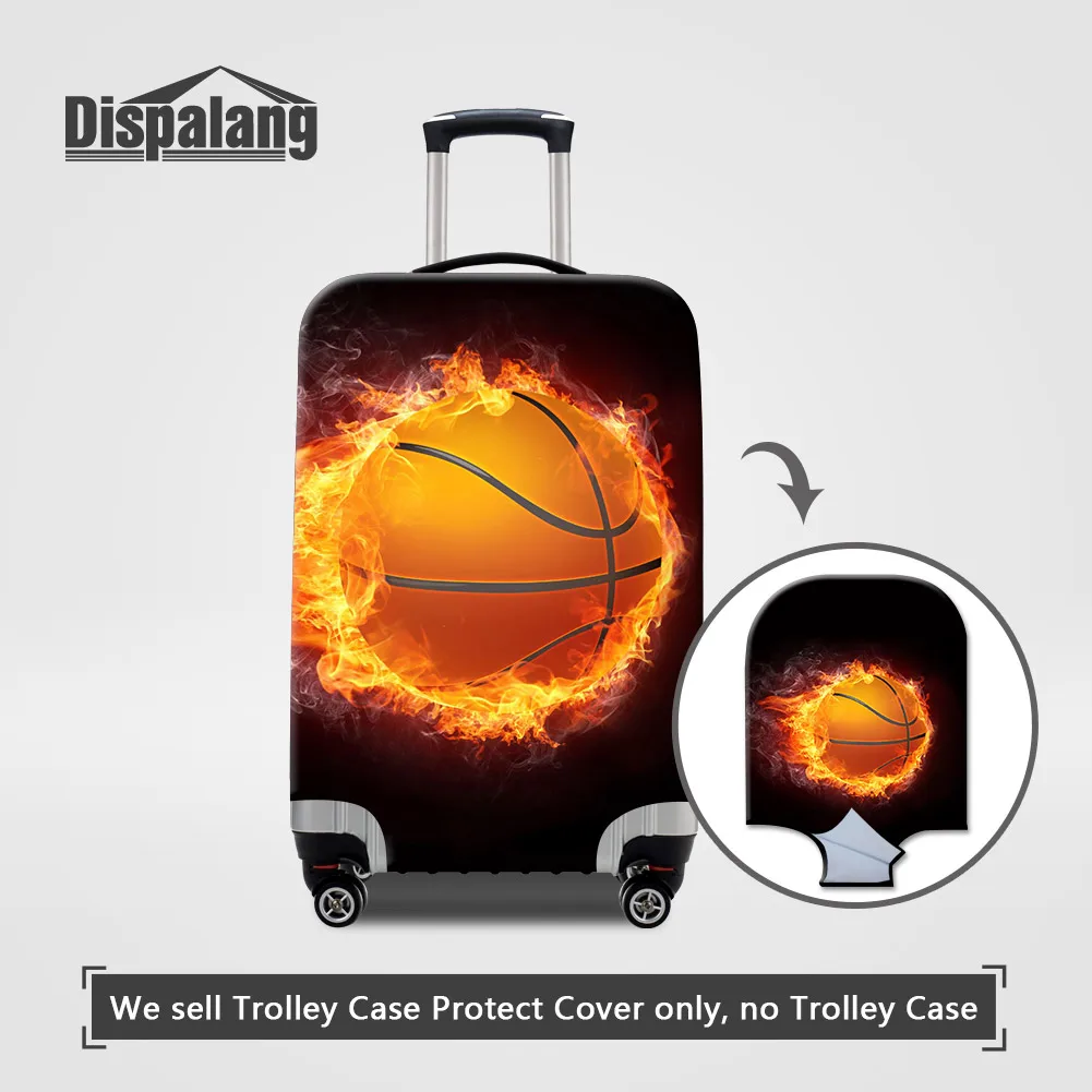 Dispalang Cool Basketballs Printing Case For Suitcase Men Fashion Travel Accessories For 18-32 Inch Dust Luggage Protector Cover