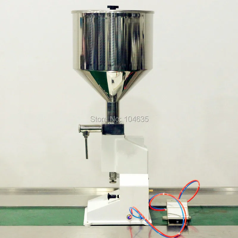 Máquina neumática de llenado de botellas de pasta Manual, relleno de mermelada líquida, crema, champú, pasta de dientes, Cosméticos de miel, cuantitativa, 50ml, A02