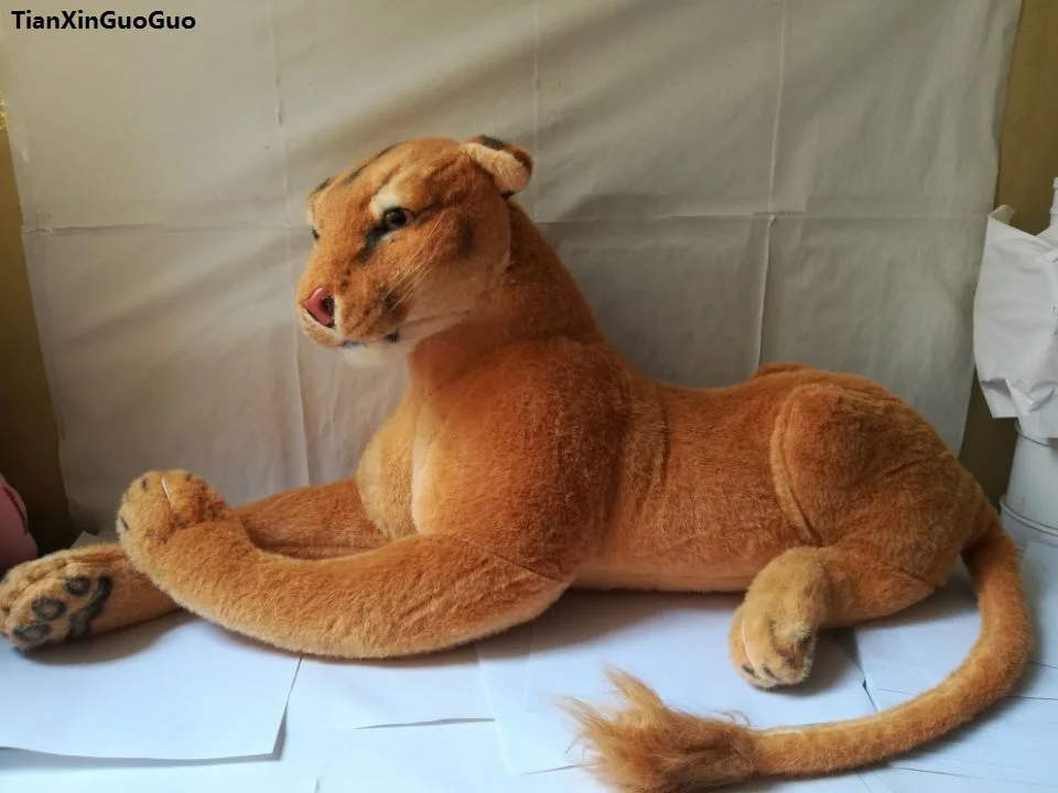 シミュレーションライオンぬいぐるみ雌ライオンソフトスローピロークリスマスギフト約75cm w0121