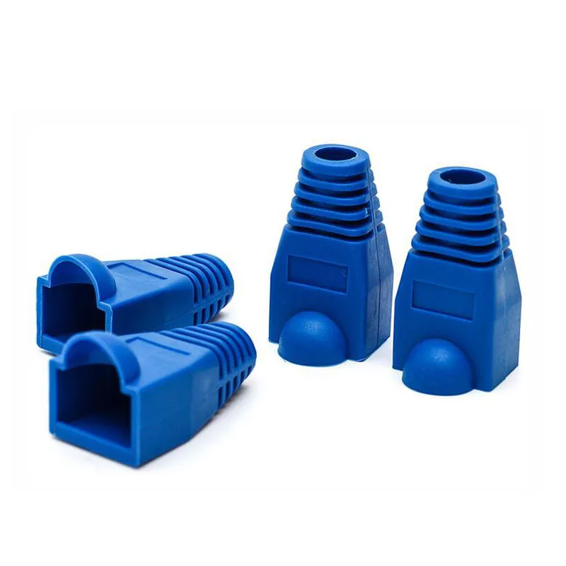 JINCHI Super Category 5 Category 6 RJ45 crystal head protective sleeve jacket thread mesh green PVC 20pcs