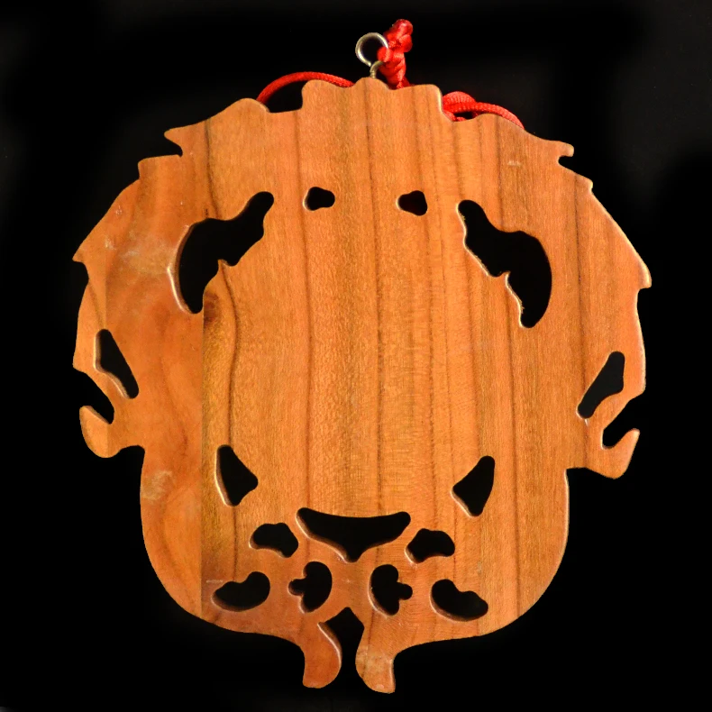 mahogany small mirror Gossip Gossip mirror pendant you resolve Ssangyong earth evil Home Furnishing feng shui supplies