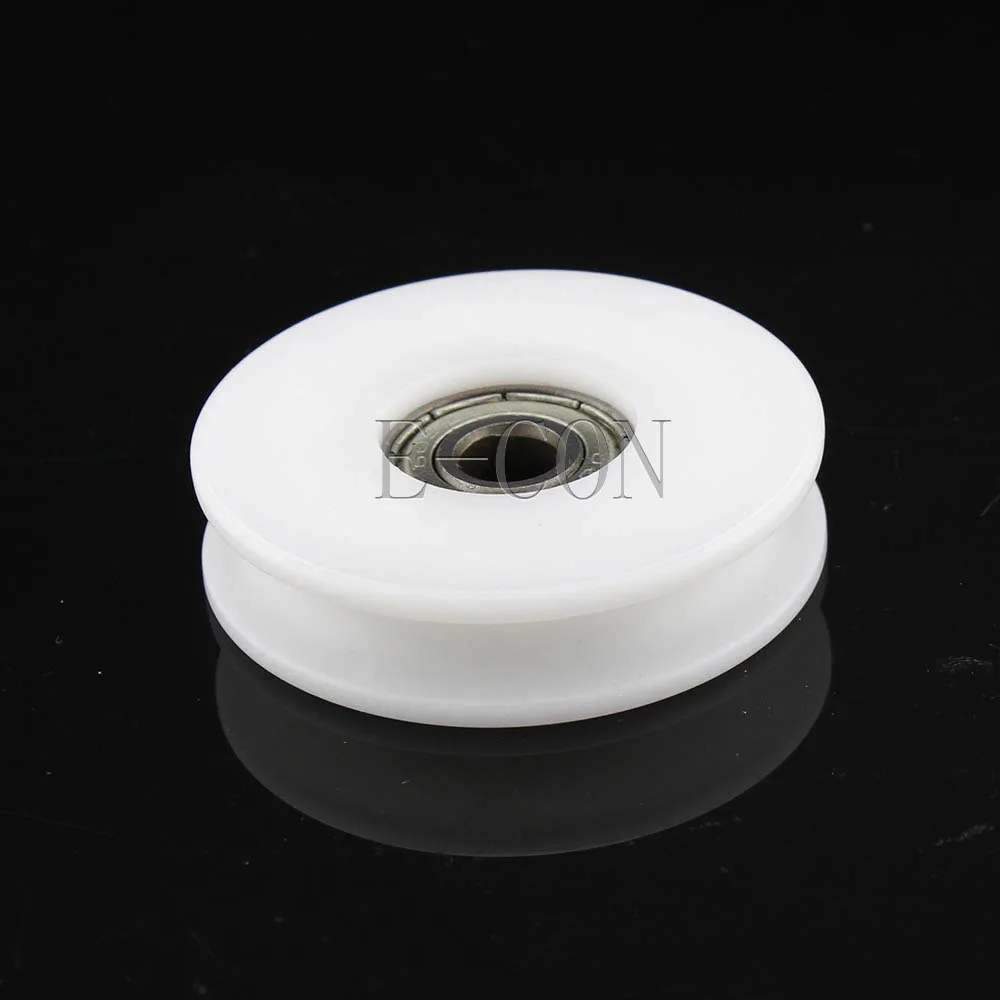 1/2/5/10PCS U plastic Embedded 608 Groove Width 7mm Ball Bearings 8*50*12mm Guide Pulley