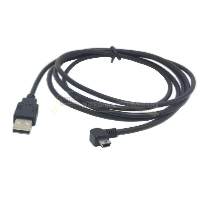 90 degree elbow 3M 5M Mini USB Cable Mini USB to USB Fast Data Charger Cable for MP3 MP4 Player Car DVR GPS Digital Camera HDD