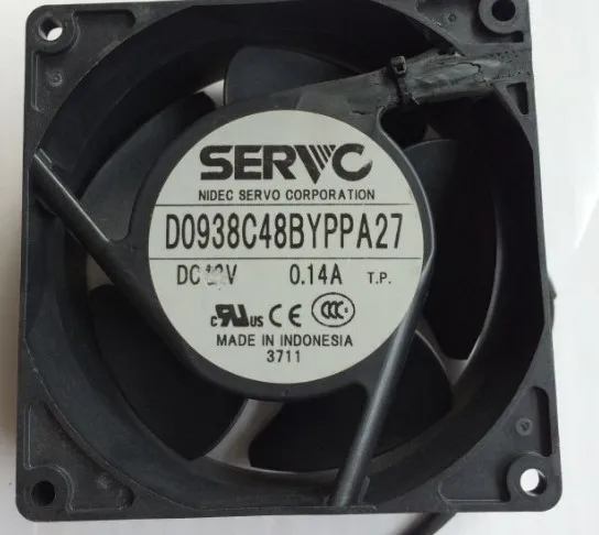 

SERVO D0938C48BYPPA27 DC 48V 0.14A 90X90X38mm Server Cooling Fan