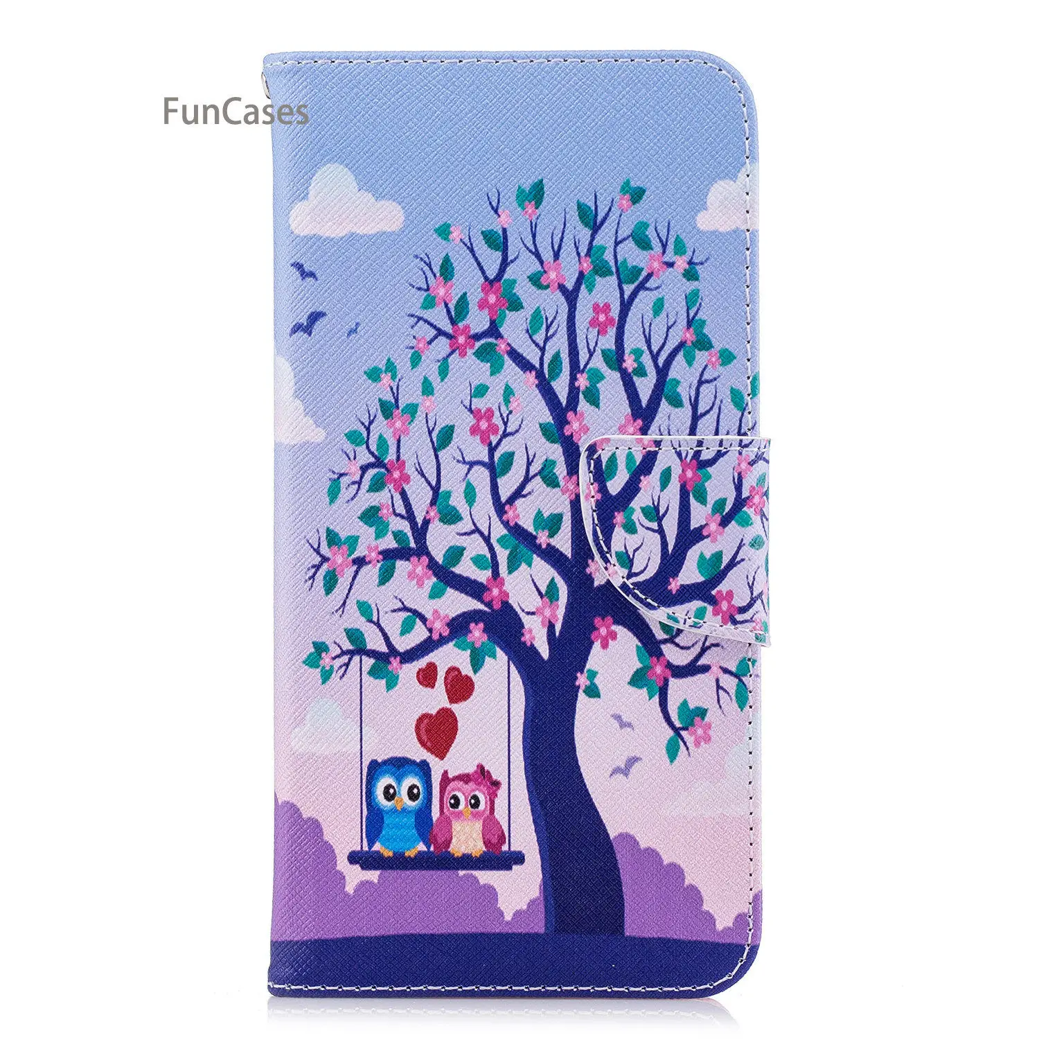 Bamboo Flip Phone Case sFor Capinha Huawei Y9 2018 Bracket Case Carcaso Flamingo Rhinestone Case For Huawei Ascend Y9 2018 Thin