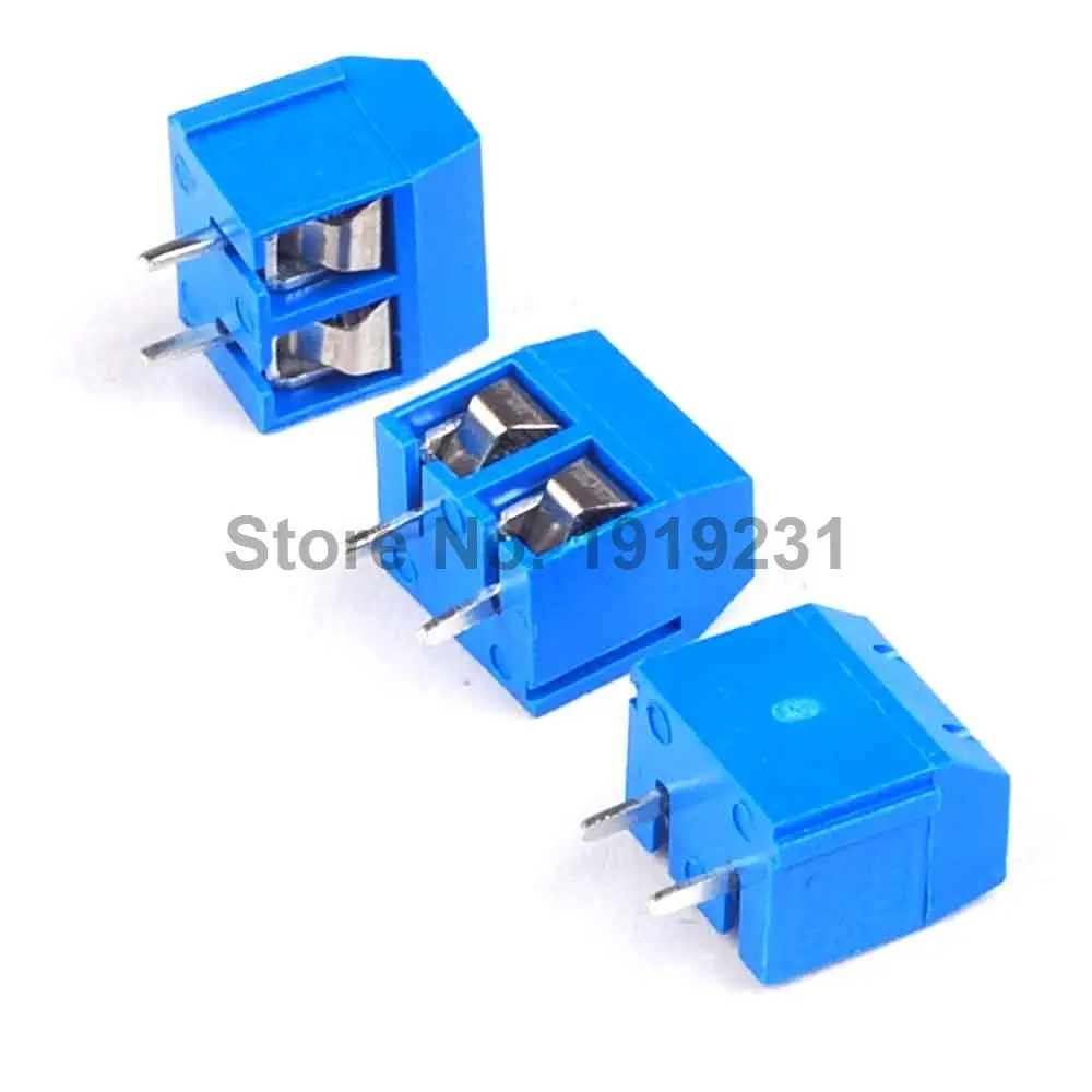 50 PCS KF301-2P 2Pin Screw Terminal Block Conector 5.08 milímetros Pitch