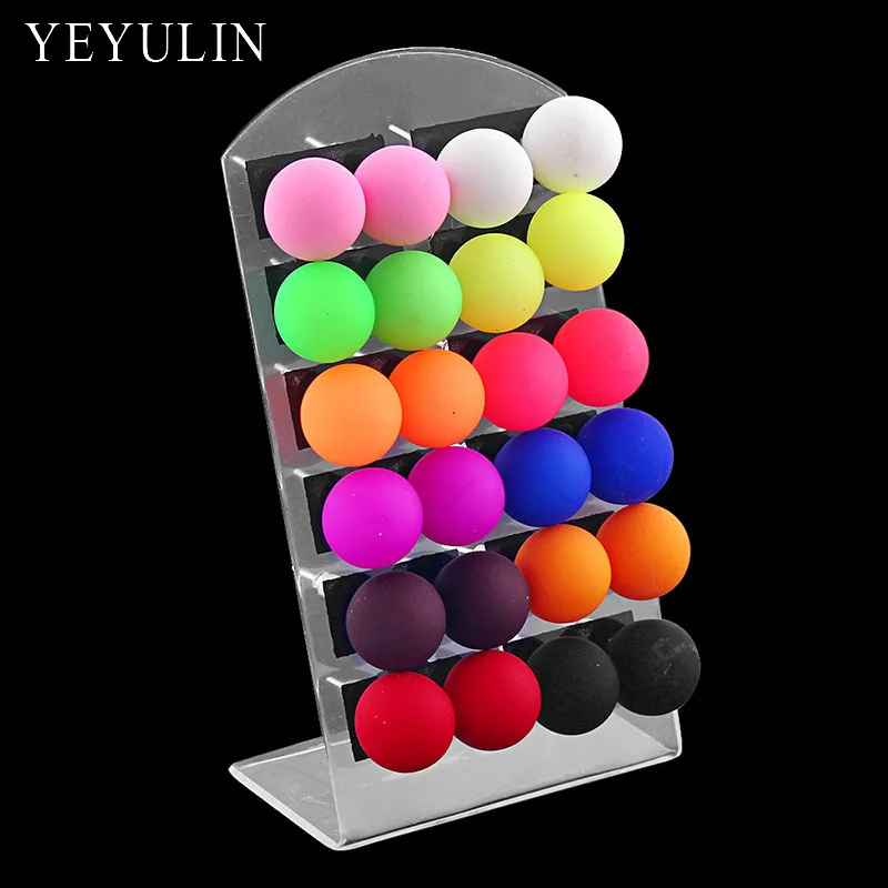 

12pairs Trendy Cute Colorful Acrylic Beads Stud Earrings New Design 11mm Fashion Ear Jewelry For Woman Girls
