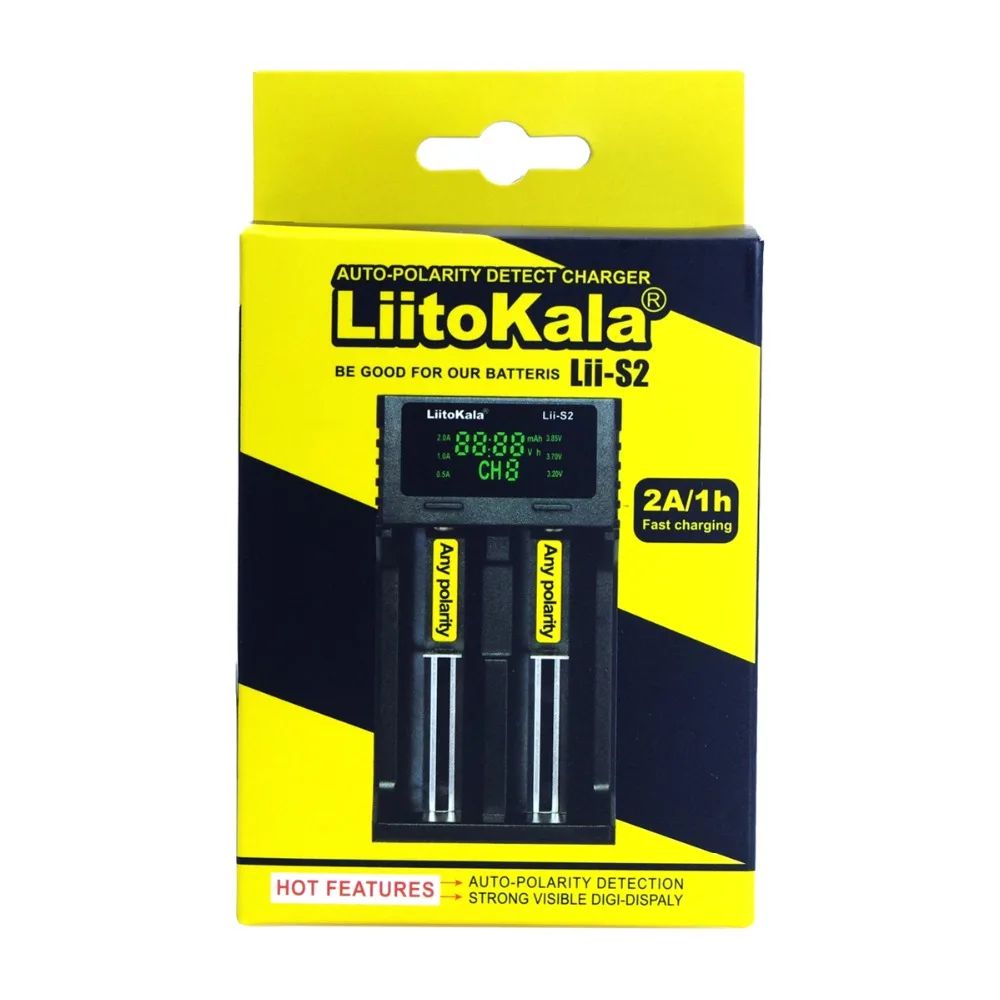 Liitokala Lii-S2 LCD 3.7V 18650 18350 18500 16340 21700 20700B 20700 14500 26650 1.2V AA AAA NiMH akumulator litowo-jonowy akumulator ładowarka