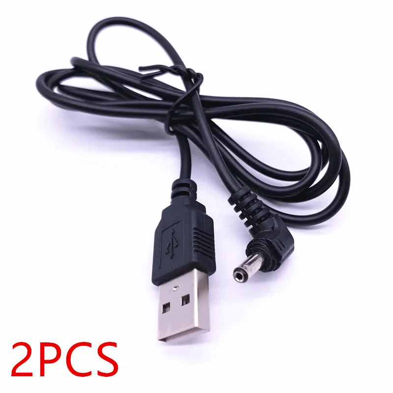 90 Degree 3.5mm 1.35mm DC Power Plug Barrel 5v Cable 100cm  3 Feet  White / Black