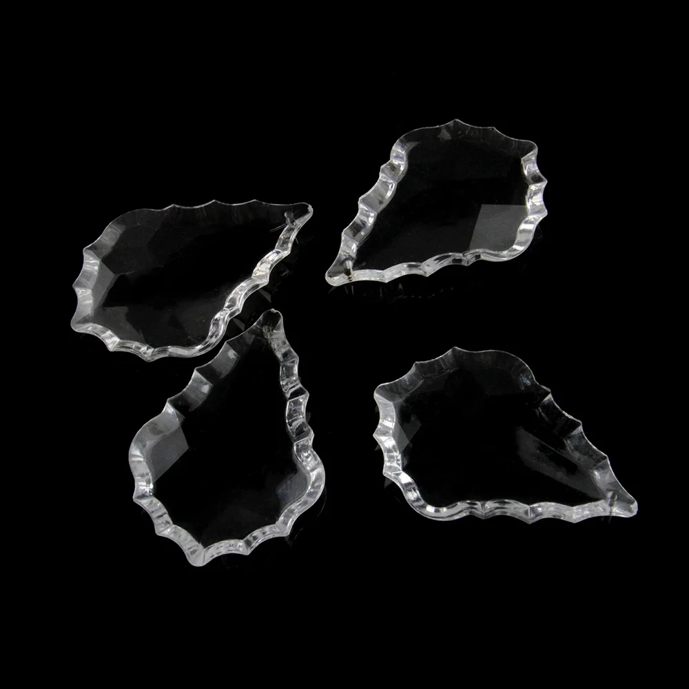 25pcs/Lot  70*48MM Fashion Clear Acrylic Maple Leaf Pendant Drop Crystal Drop Prism Pendant  Pedant Free Shipping