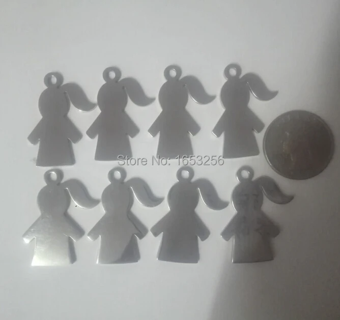 Lot of 5pcs 29*36mm Cute girls Charms Pendant stainless steel Women fashion Gifts DIY Jewelry