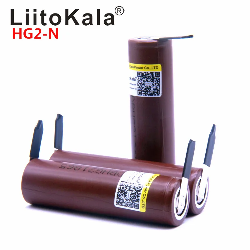 1-40pcs LiitoKala HG2-N 18650 3000mah High power discharge Rechargeable battery power high discharge,30A large current+DIY nicke