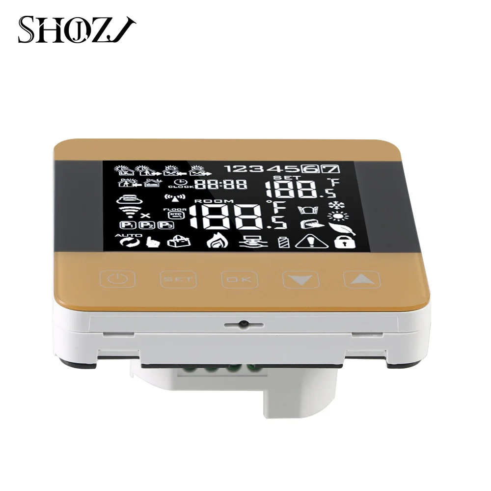 SMART TUYA WiFi Thermostat for Water/Electric Heating Temperature Regulator Weekly Programmable Touch Screen LCD Display Room
