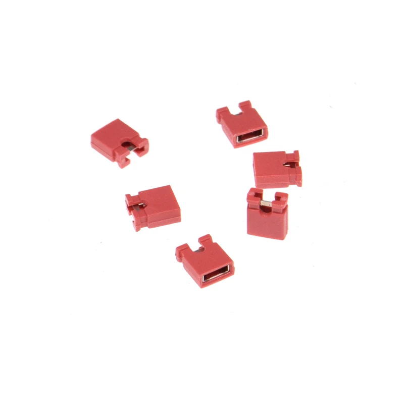 100PCS red JUMPER CAP 2.54MM PITCH Standard PCB Mini Jumper  Short Circuit Cap connector