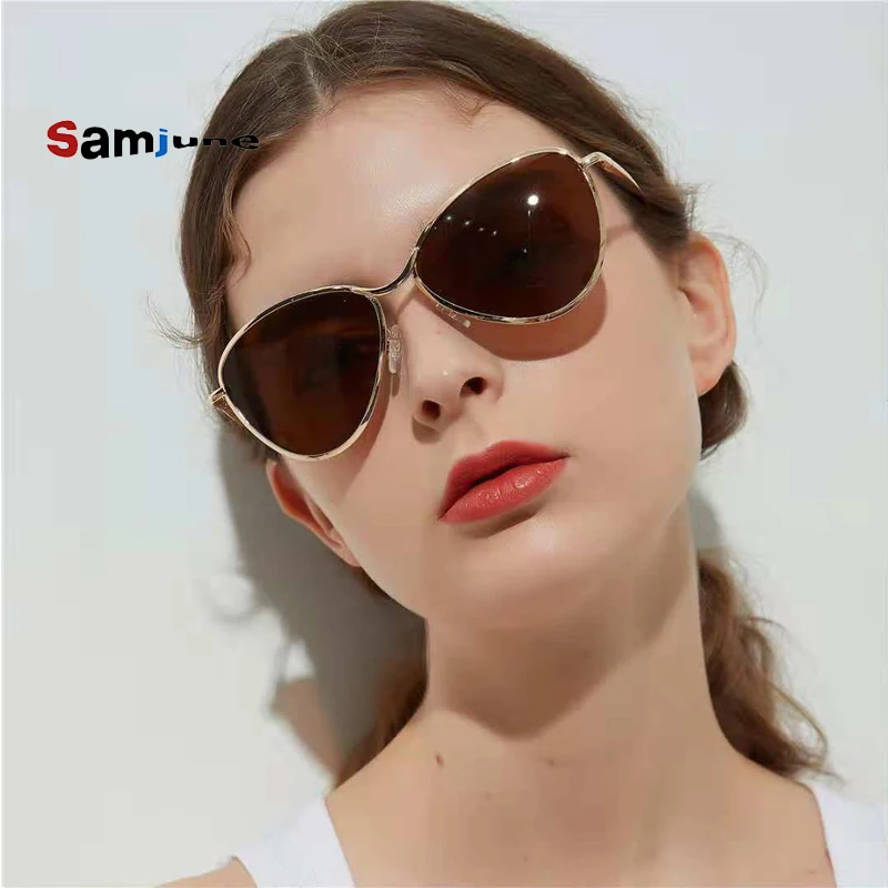 SamjuneMulti-ToneSteampunk Men's Sunglasses Retro Brand Design Triangle Sunglasses Women'sFashion Glasses UV400 summer