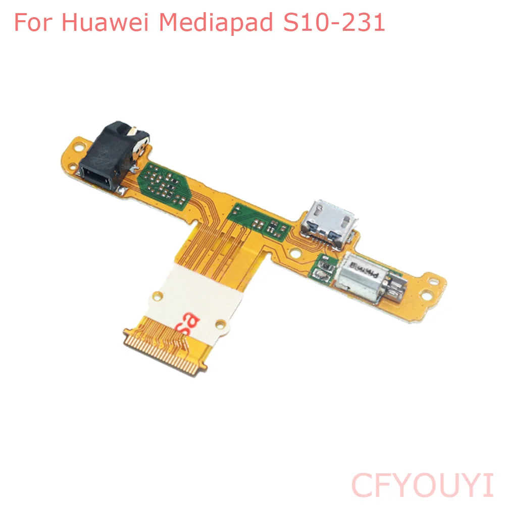 

USB Port Dock Connector Charging Flex Cable + Audio Jack connector + Vibrator Motor For Huawei MediaPad 10 Link S10-201 S10-231