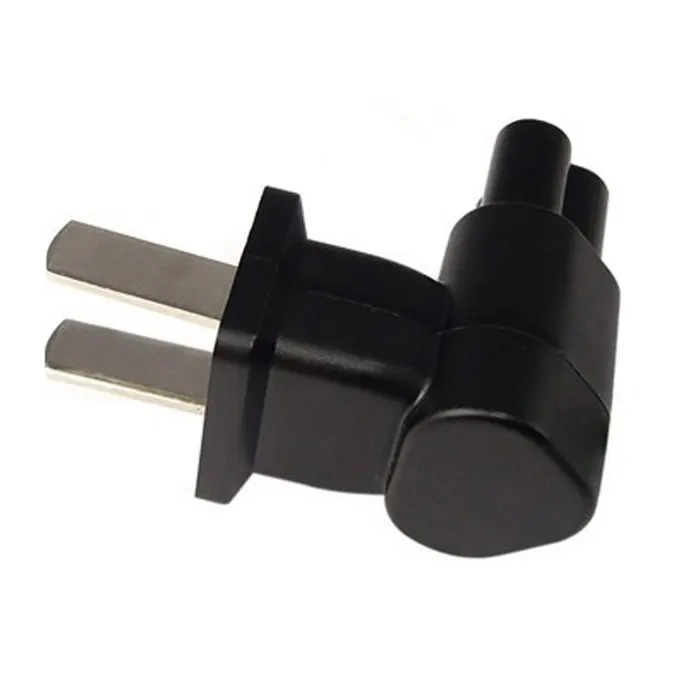 محول السفر USA 1-15P ذكر إلى IEC C5 3pin أنثى المكونات الكهربائية ذات الزاوية اليمنى لأجهزة الكمبيوتر المحمول المحمول