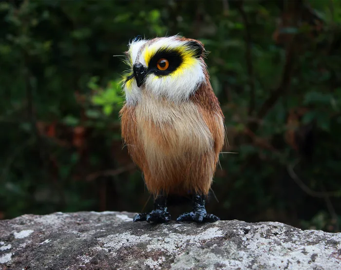 18x16cm night owl hard model,polyethylene&furs handicraft Figurines&Miniatures decoration gift a2856