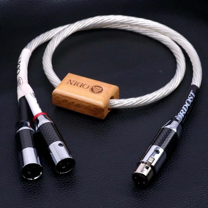 

Hi-End Supreme Reference interconnects Copper Rhodium Carbon fiber XLR Balanced cable HiFi audio Audiophile cables