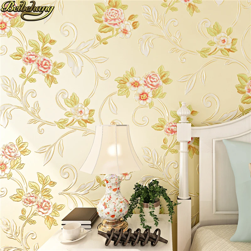 

beibehang papel de parede 3d European pastoral wallpapers for living room decoration bedroom Flowers wall paper wallpaper roll