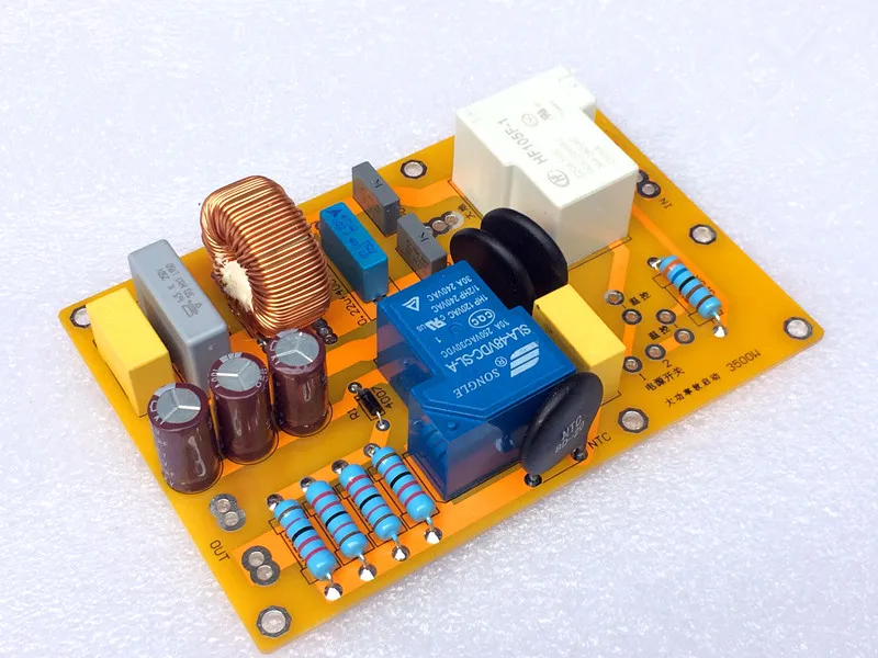 3000W 220V filter amplifier soft start Voltage buffer power board with Temperature control function