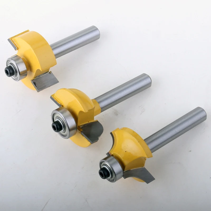 Imagem -03 - Chwjw-shank Porta de Vidro Router Bits Conjunto de Talão Redondo Cortador Tenon para Ferramentas de Madeira Pcs mm