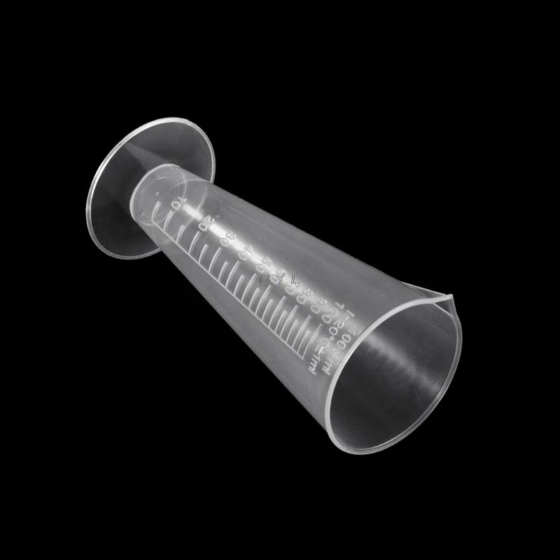 1PC 100ml Labor Flasche Lab Küche Kunststoff Messbecher Messbecher