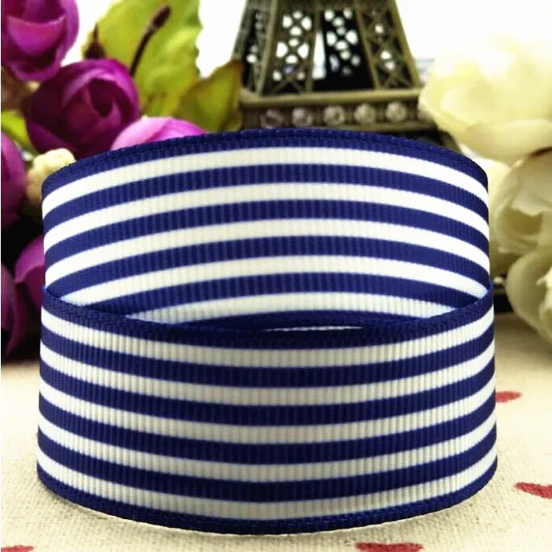 10 YardS 25MM stripe cartoon ribbonDIY hand material shoulder strap gift wrap with bow. Grosgrain ribbons belt