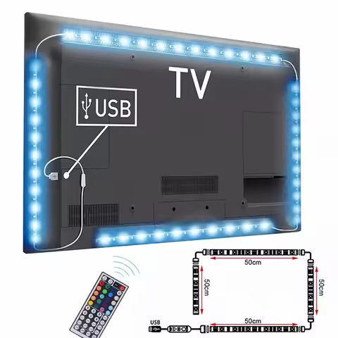 DC5V USB Cable LED strip light lamp SMD 5050 TV Background Lighting Kit Desktop Background Lamp for TV Computer Display Screen