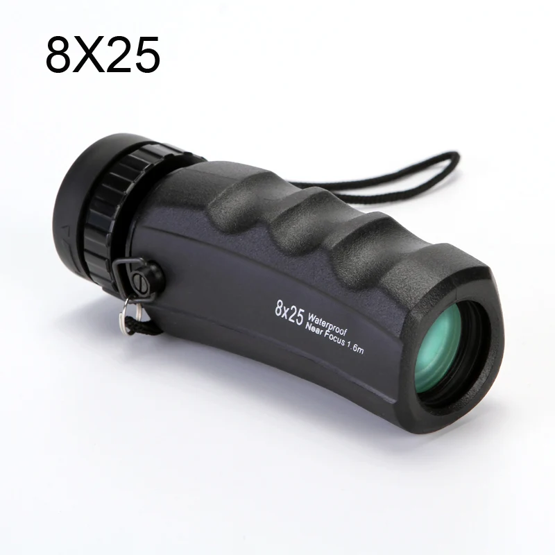 

Pocket 8x25 Waterproof Monocular Compact And Portable Handheld Non-slip Telescope With Bak4 Prism Optics For Camping Tourism