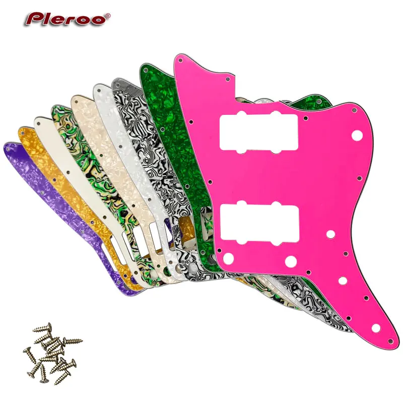 Pleroo Custom Guitar Parts - For US No Upper Controls Jazzmaster Style Guitar Pickguard Replacement 